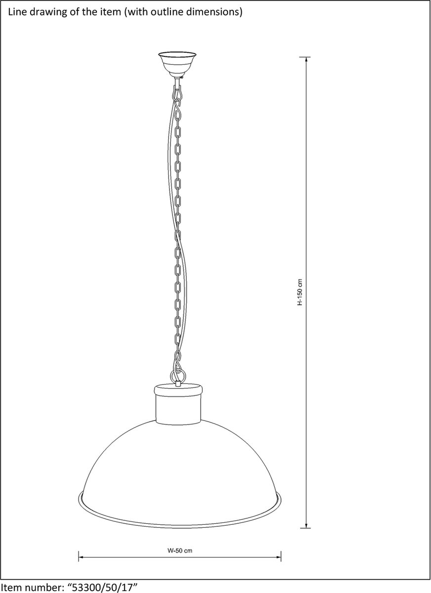 Lucide Feysa Hanglamp - Ø 50cm - Antiek koper | bol.com