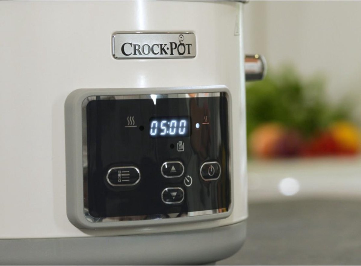 Afbeelding 3 van CrockPot Duraceramic Slow Cooker wit 5L Inductie proof