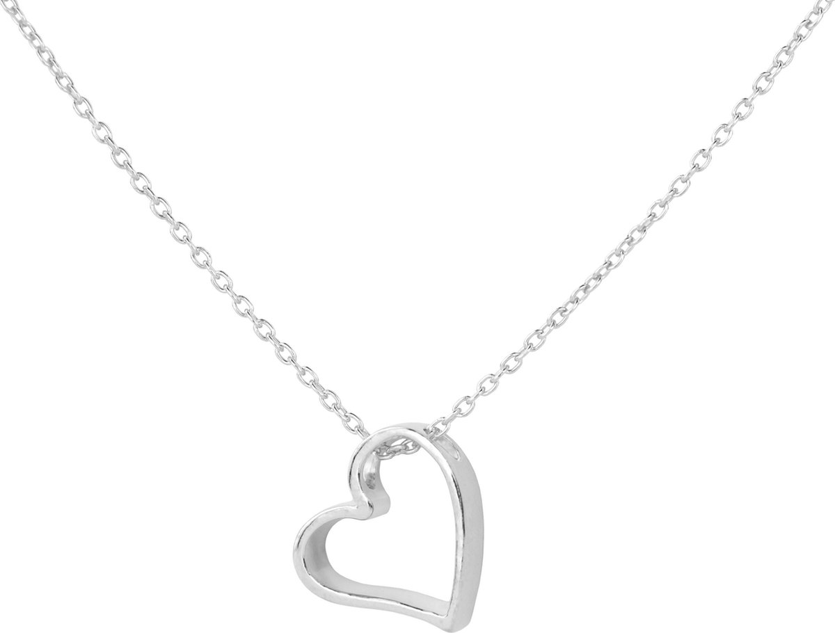 ARLIZI 1541 Ketting Hartje Hanger - Dames - 925 Sterling Zilver - 44 cm