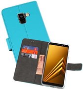Booktype Telefoonhoesjes - Bookcase Hoesje - Wallet Case -  Geschikt voor Samsung Galaxy A8 2018 - Blauw