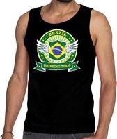 Zwart Brazil drinking team tanktop / mouwloos shirt heren L