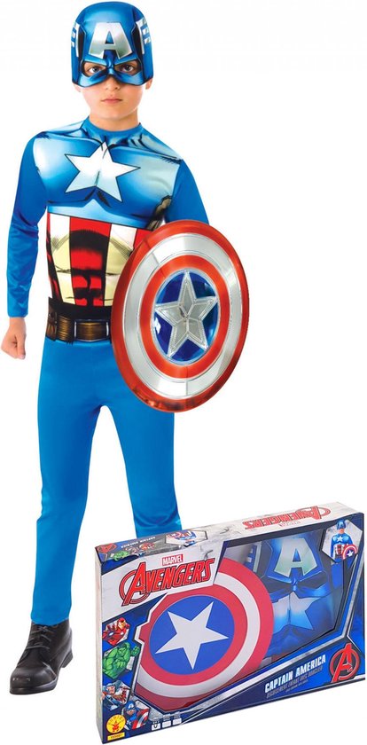 Klassieke Captain America outfit met schild voor jongens - Verkleedkleding  | bol.com