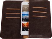 Mocca Pull-up Large Pu portemonnee wallet voor Sony Xperia X