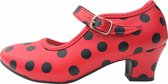 Spaanse schoenen rood zwart maat 26 - valt als maat 24 (binnenmaat 17 cm) bij jurk