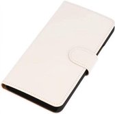 Bookstyle Wallet Case Hoesjes voor LG L7 II P710 Wit
