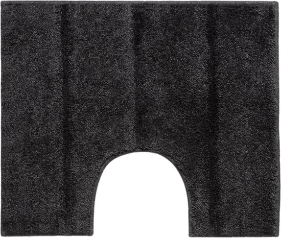 Casilin Ray - Antislip WC-mat - Toilet mat met uitsparing - 50x60cm - Anthracite - Donkergrijs