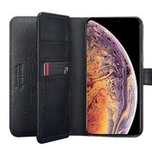 iPhone Xs Max Pierre Cardin Genuine Leather Dubbel boek zwart hoesje