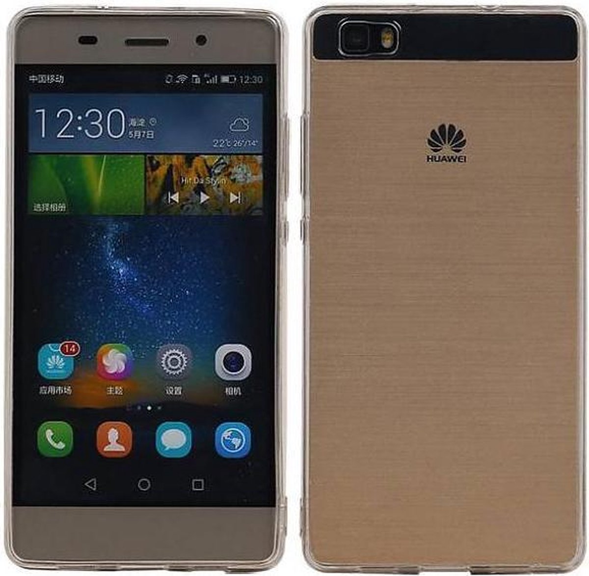 Transparent TPU Backcover Case Hoesjes Geschikt voor Huawei Ascend P8 Lite Ultra-thin