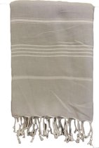 Hamamdoek 100x180 cm Streep lichtgrijs