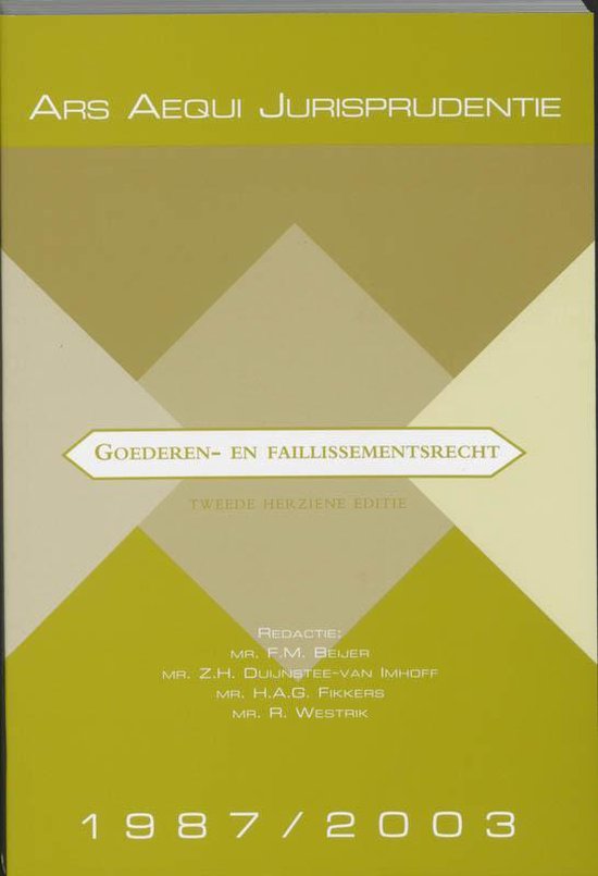 Ars Aequi Jurisprudentie - Jurisprudentie Goederen- en faill ... - cover