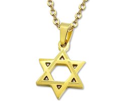 Amanto Ketting Anko - 316L Staal PVD - Davidster - ∅21mm - 60cm