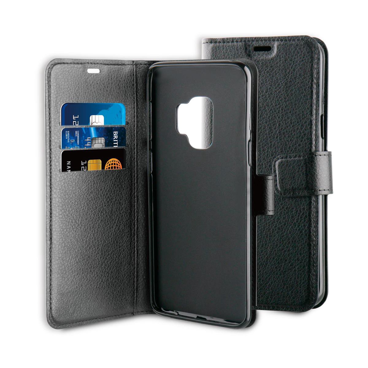 BeHello Samsung Galaxy S9 Hoesje - Gel Wallet Case Met Ruimte Voor 3 Pasjes Zwart