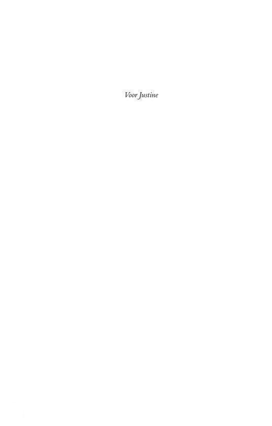 Toegewijde tekstpagina met de tekst 'Voor Justine'.
