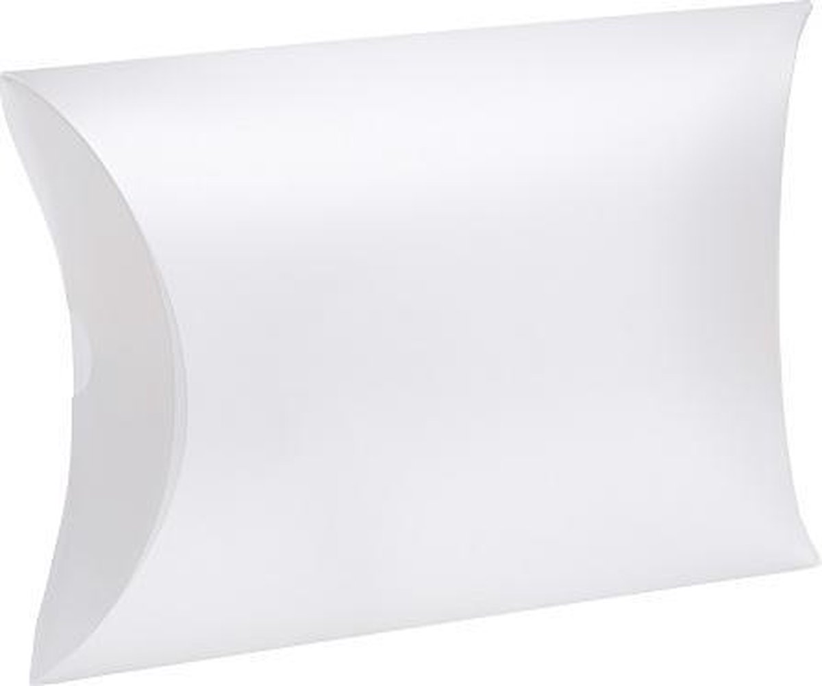 Cadeauverpakking doosje 42x8x28cm frosted WIT (50 stuks)