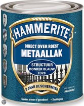 Hammerite Metaallak - Structuur - Donkerblauw - 750 ml