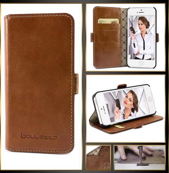 zondaar Heel dauw Bouletta - iPhone 5 & 5S hoes - Leer BookCase Bruin (Rustic Tobacco) |  bol.com