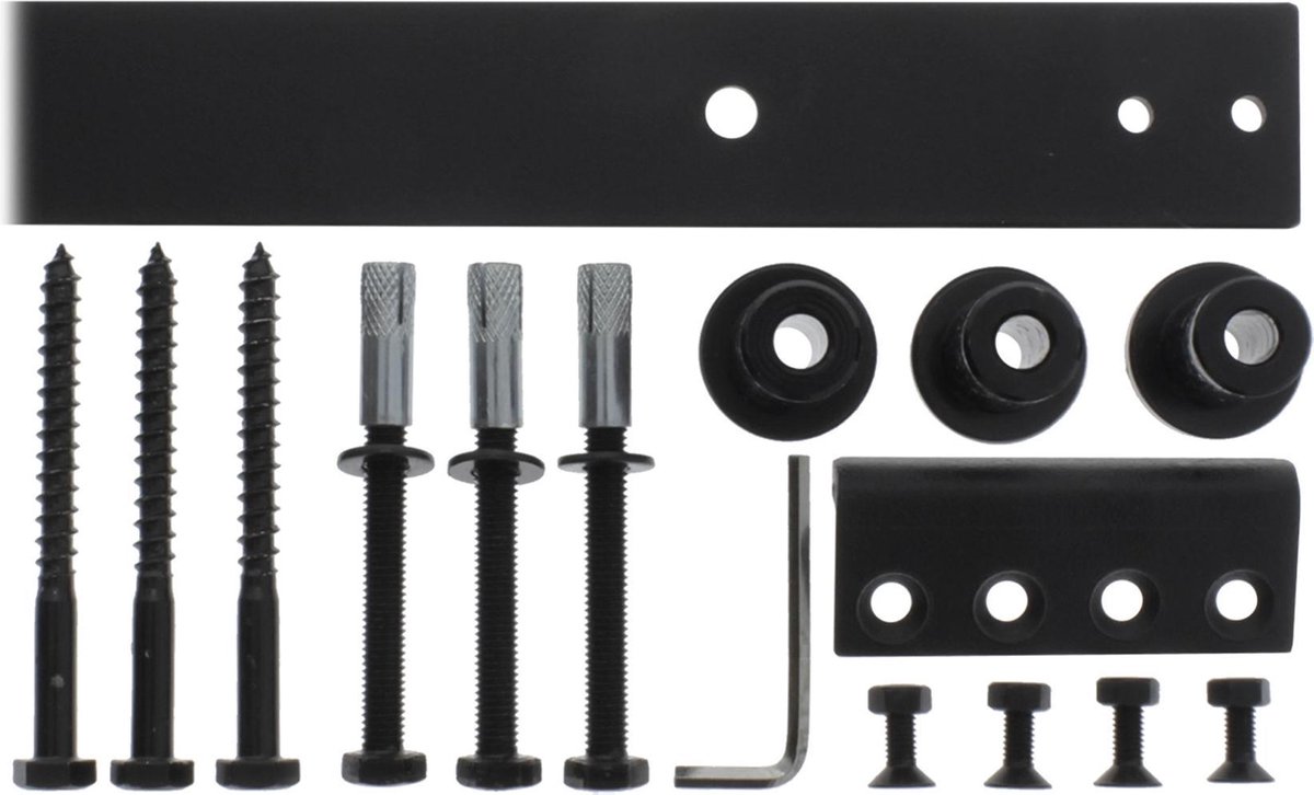 STARX VERLENGSET TBV SCHUIFDEURSYSTEEM 100CM MAT ZWART