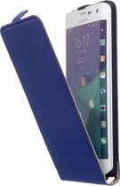 Blauw Lederen Flip Case Cover Hoesje Samsung Galaxy Note Edge