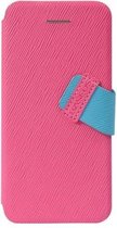 Baseus PU Leren Wallet iPhone 5c - Roze