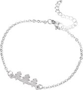 24/7 Jewelry Collection Naaldbomen Armband - Naaldboom - Kerstboom - Zilverkleurig