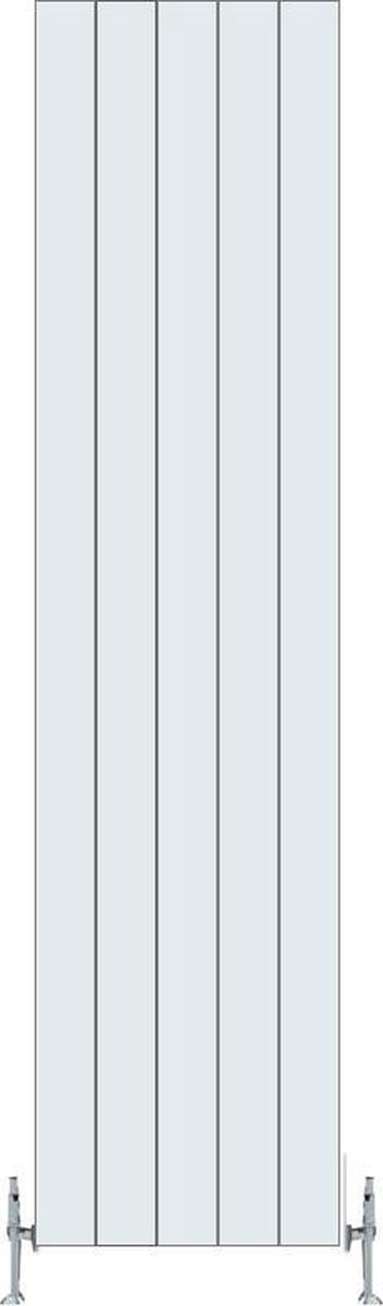 Design radiator verticaal aluminium mat wit 180x47cm1348 watt- Eastbrook Malmesbury