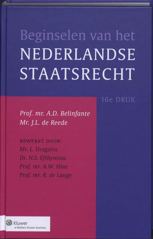 Beginselen van het Nederlands staatsrecht - cover