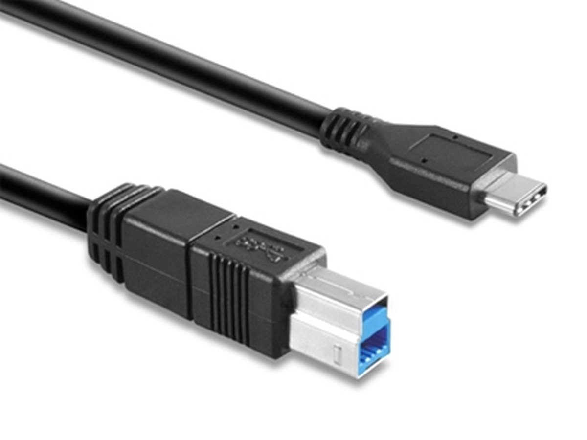 Hamlet XCTC-U3B100 USB-kabel USB 3.2 Gen 2 (3.1 Gen 2) 1 m USB C USB B Zwart