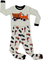 Elowel Jongens "Zand Vrachtwagen" Pyjama set 100% katoen (maat 6-12 maanden)