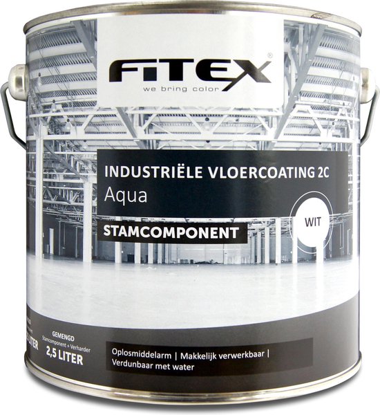 Fitex Industriele Vloercoating Aqua 2C - Lakverf - Dekkend - Water basis -