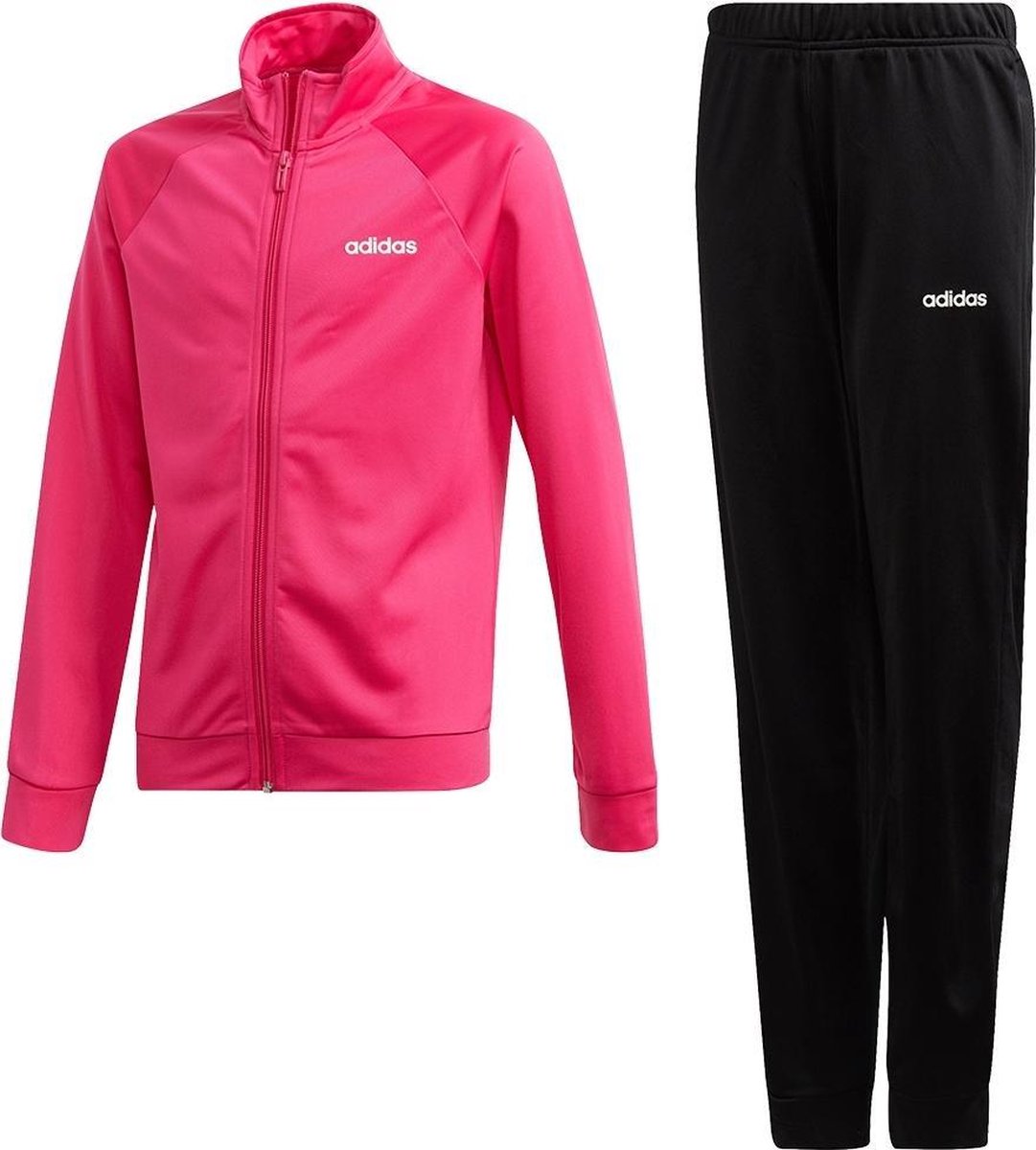 adidas Trainingspak Maat 152 Meisjes roze zwart bol