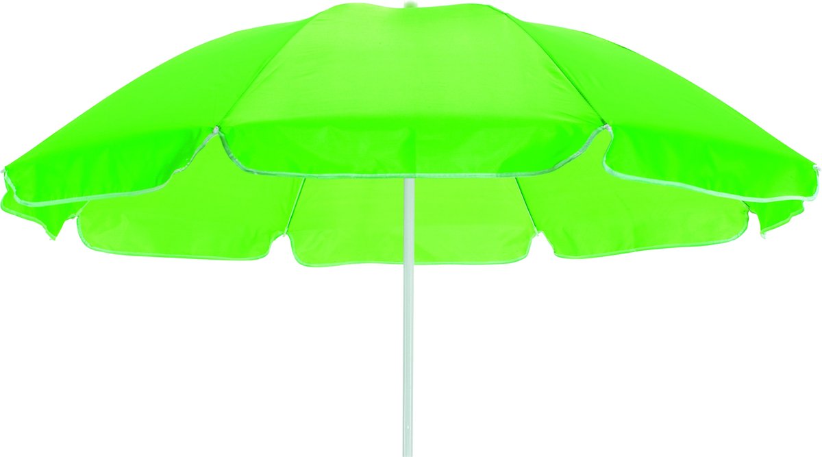 Strandparasol - inclusief draagtas - licht groen - Ø145 cm - in hoogte verstelbaar