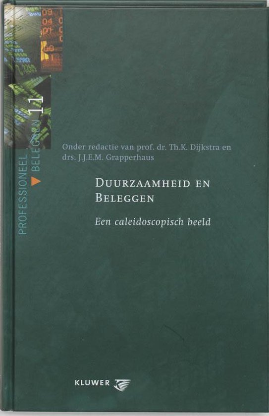 Cover van het boek 'Duurzaamheid en beleggen / druk 1' van J. Brood-Grapperhaus