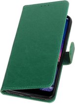 Groen Pull-Up Booktype Hoesje voor XiaoMi Redmi Note 6 Pro