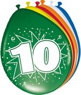 16x stuks Ballonnen versiering 10 jaar