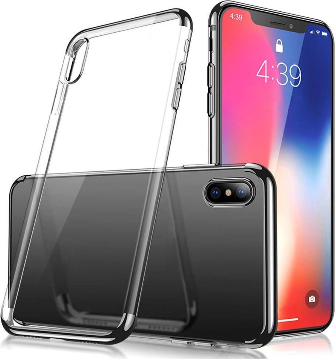 Hoesje Backcover Clear voor Apple iPhone X/Xs Zwart