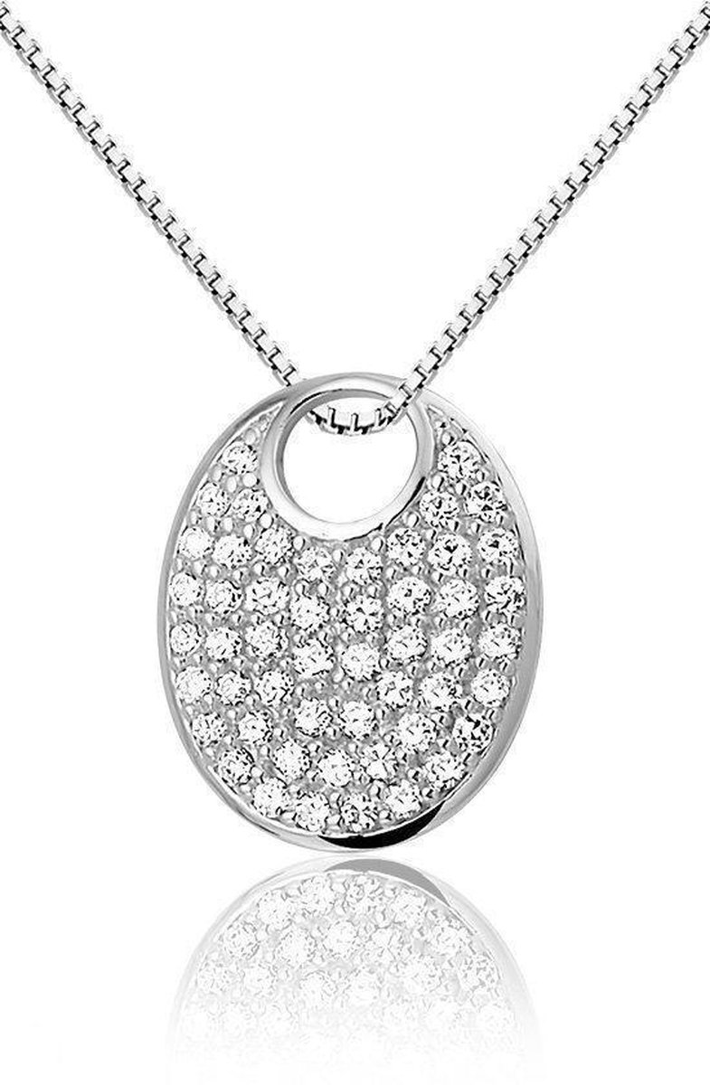 Montebello Ketting Claudia - 925 Zilver Gerhodineerd - 15x18mm - 45cm