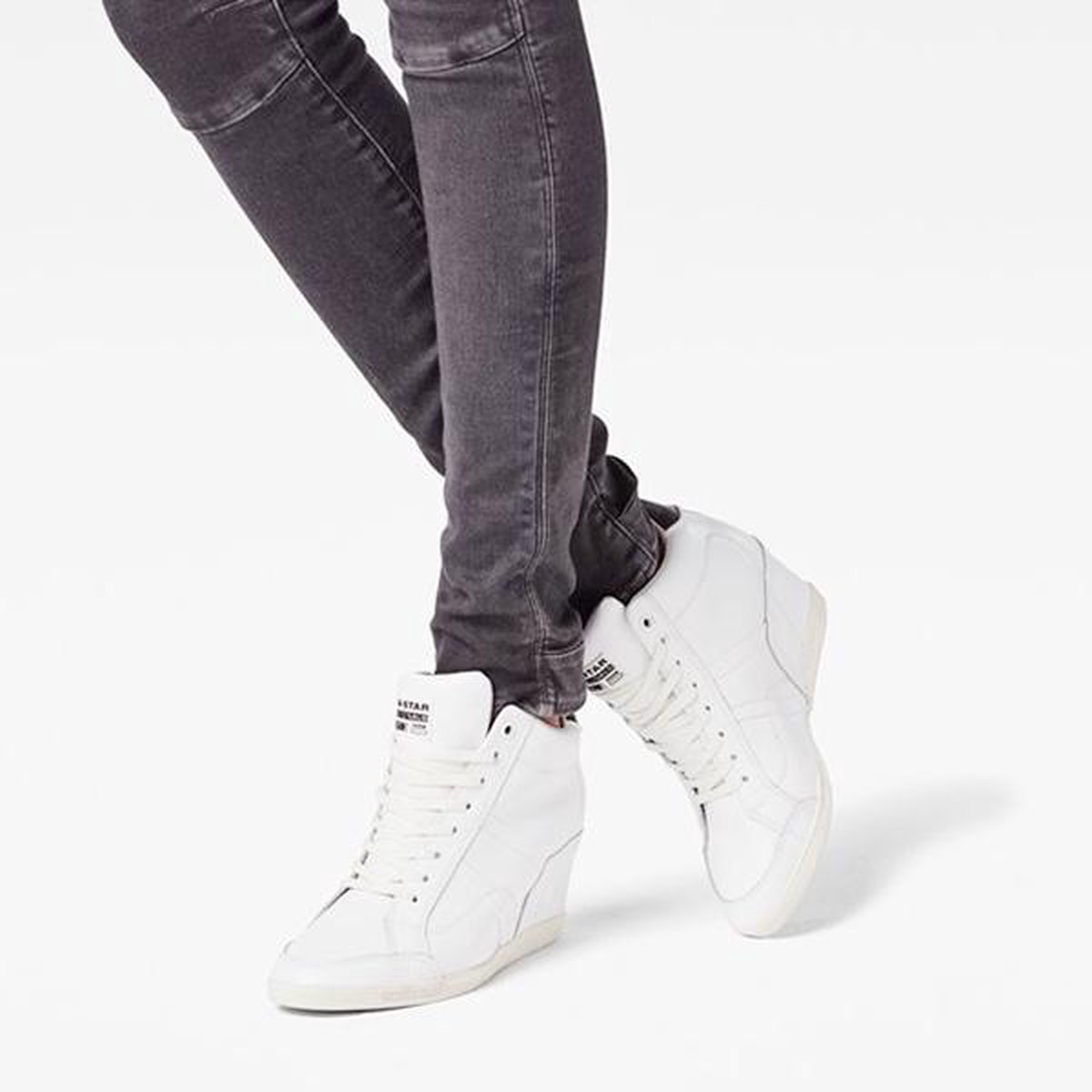 oase Prooi grens G-Star Yield Wedge Witte Dames Sneakers - Maat 40 | bol.com
