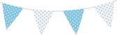 Vlaggenlijn met Stippen Baby Blauw (3.6M)