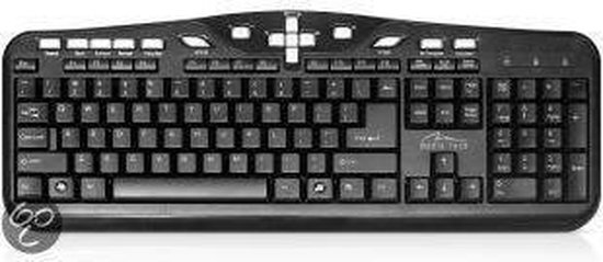draadloze Desillusie Bejaarden Media-Tech Multimedia keyboard in desktop layout 104 keys, 16 multimedia en  internet... | bol.com