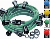 stagesupplies Lichtsnoer Prikkabel feestverlichting 10 meter + gekleurde LED lampen