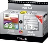 Lexmark 43 / 44 Inktcartridge - Zwart / Geel / Cyaan / Magenta