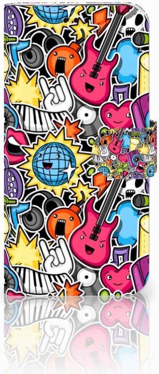 Samsung Galaxy J5 2017 Wallet Case met Pasjes Punk Rock