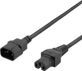 DELTACO DEL-116C, Geaard apparaat / verlengkabel voor verbinding tussen apparaat en voeding / kabel, 3m