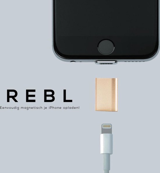 Verzorger Kosmisch een experiment doen REBL Magnetische lader adapter voor iPhone 5/6/6S | Eenvoudig je iPhone  opladen | GOUD | bol.com