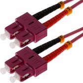 Helos 10m OM4 SC/SC Glasvezel kabel Violet