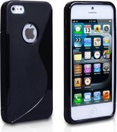 S-Style Silicone Case for iPhone 5/5S  - Zwart