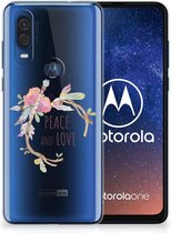Etui Housse pour Motorola One Vision Coque Téléphone Boho Text