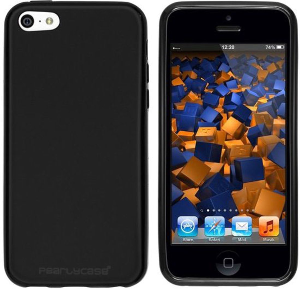 Pearlycase smartphone hoesje tpu siliconen case zwart voor Apple iPhone 5c