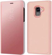 Clear View Stand Cover voor de Samsung Galaxy A8 (2018) – Roze Goud