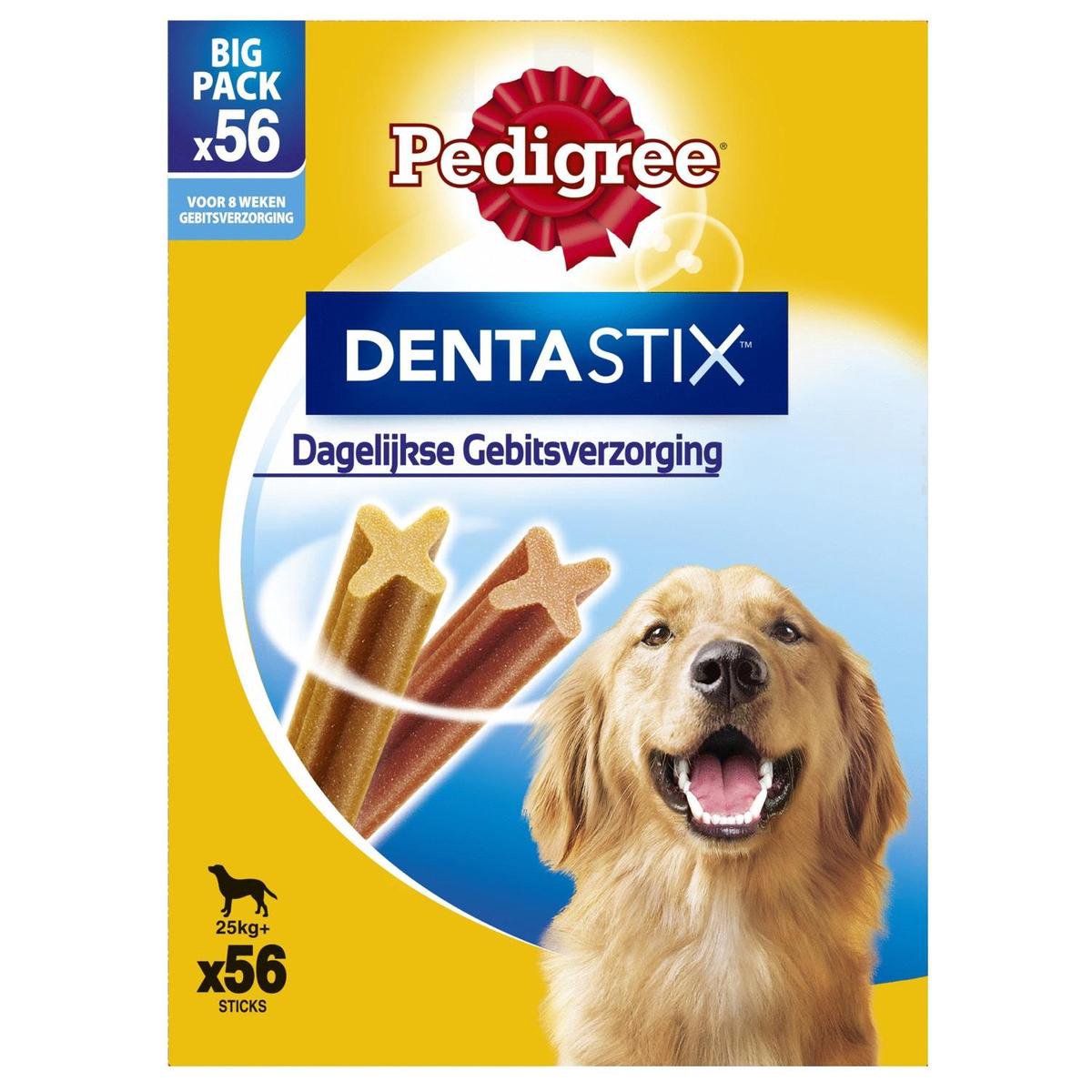 Pedigree Dentastix Kauwstaven - Gebitsverzorgende Hondensnacks - Maxi - 56 stuks - Pedigree
